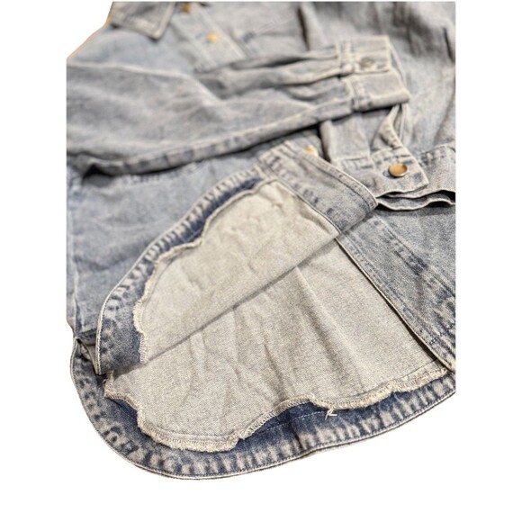 Oversized Denim Shirt Utility Field Jacket Button Down Long Sleeve SZ Large NWT - Picture 4 of 11